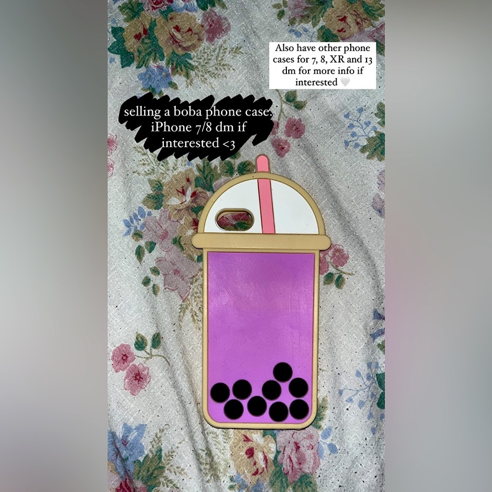 Selling a cute bubble tea phone case!